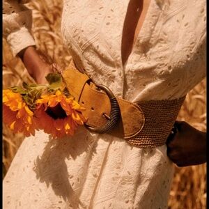 Sezane Carlie Belt Honey - Size 90 NWT